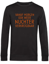 Sweater Nuchter Zwart - Oranje