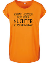 T-Shirts Dames Nuchter Oranje - Zwart