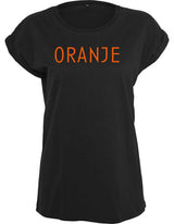 T-Shirts Dames Oranje Zwart - Oranje