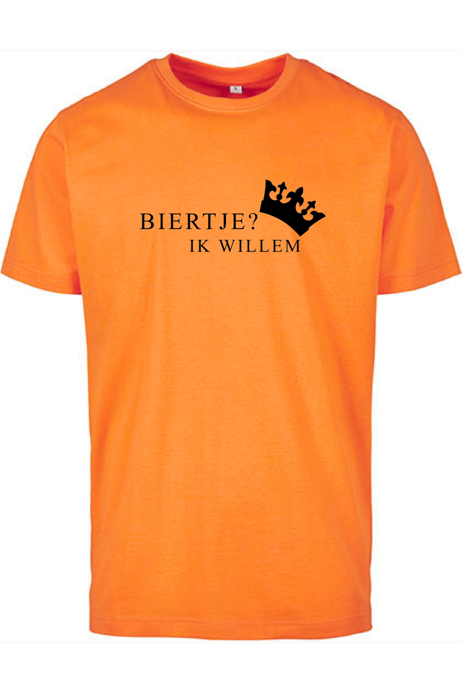 T-Shirts Heren Biertje Oranje - Zwart