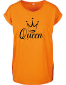 T-Shirts Dames Queen Oranje - Zwart