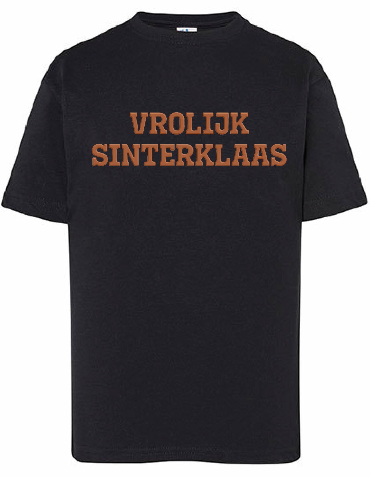 Kids - T-Shirts - Chocolade letters Zwart