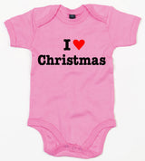 Rompertje - I Love Christmas Bubble Gum Pink