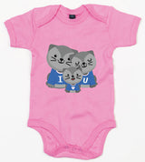 Rompertje - Poezen blauw Bubble Gum Pink