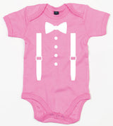 Rompertje - Strik met bretels Bubble Gum Pink