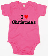 Rompertje - I Love Christmas Fuchsia