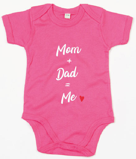 Rompertje - Mom + Dad = Me Fuchsia