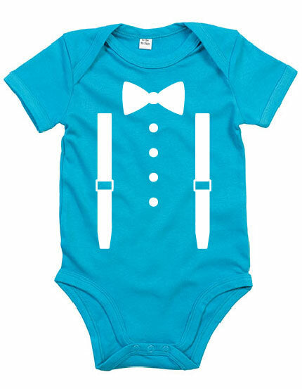 Rompertje - Strik met bretels Surf Blue