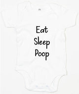 Rompertje - Eat, Sleep, Poop Wit