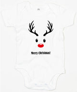 Rompertje - Merry Christmas deer Wit