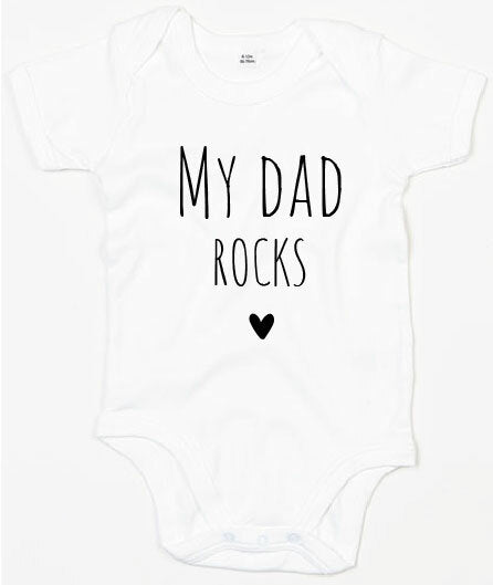 Rompertje - My dad rocks Wit