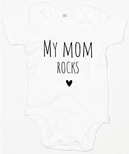 Rompertje - My mom rocks Wit