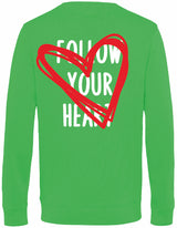 Sweater - Follow your heart Apple Green