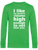 Sweater - I like my music Apple Green