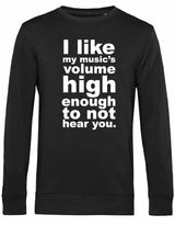 Sweater - I like my music Black