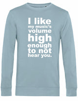 Sweater - I like my music Blue Fog