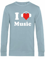 Sweater - I love music Blue Fog