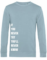 Sweater - Never Try, Never Know Blue Fog