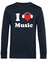 Sweater - I love music Blue Navy