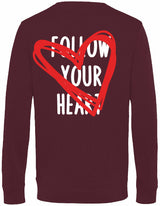 Sweater - Follow your heart Burgundy