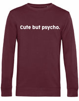 Sweater - Cute but psycho Burgundy