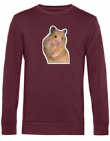 Sweater - Hamster Peace Burgundy