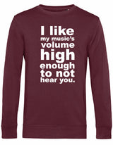 Sweater - I like my music Burgundy