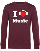 Sweater - I love music Burgundy