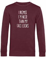 Sweater - I Promise Burgundy