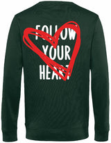 Sweater - Follow your heart Forest Green