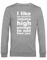 Sweater - I like my music Heather Grey