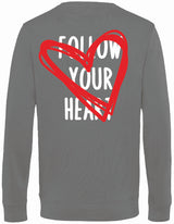 Sweater - Follow your heart Heather Grey