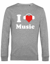 Sweater - I love music Heather Grey