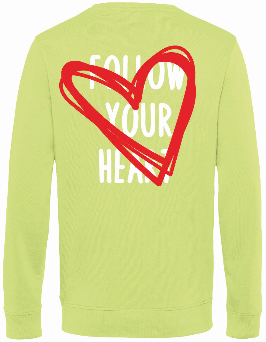 Sweater - Follow your heart Lime