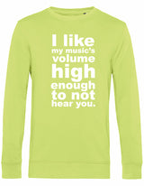 Sweater - I like my music Lime