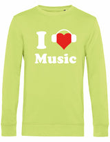 Sweater - I love music Lime