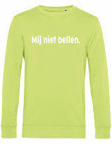 Sweater - Mij niet bellen Lime