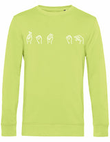Sweater - Gebarentaal; Rot op Lime