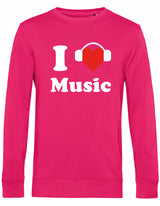 Sweater - I love music Magenta