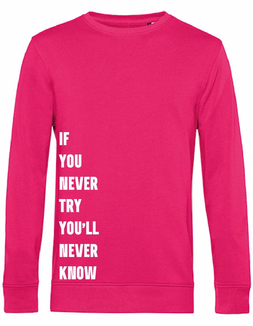 Sweater - Never Try, Never Know Magenta