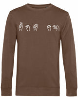 Sweater - Gebarentaal; Rot op Mocha