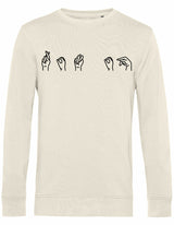 Sweater - Gebarentaal; Rot op Off White