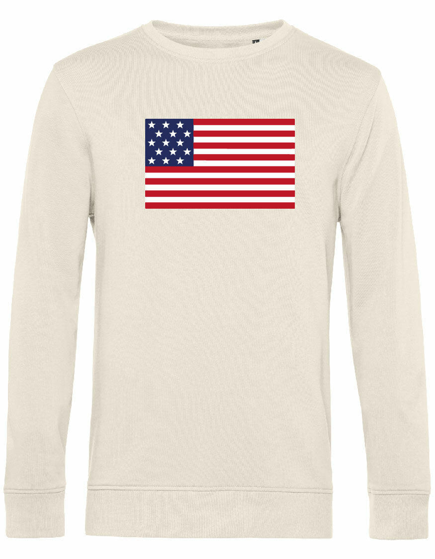 Sweater - American Flag Off White