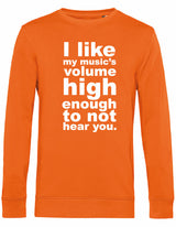 Sweater - I like my music Pure Orange