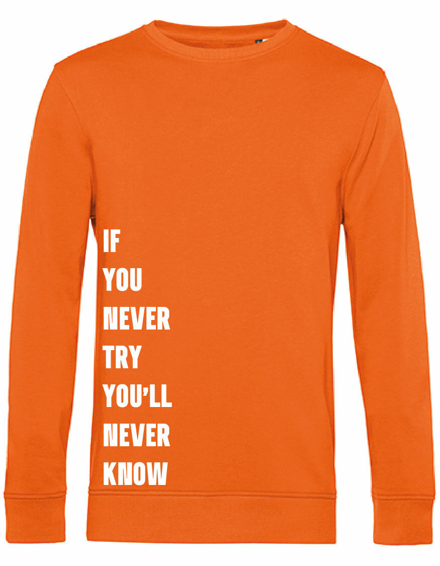 Sweater - Never Try, Never Know Pure Orange