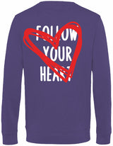 Sweater - Follow your heart Radical Purple