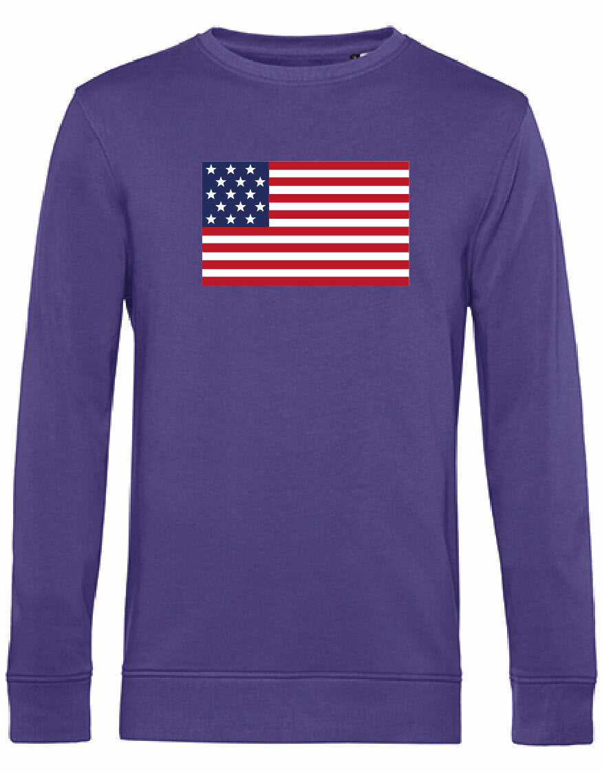 Sweater - American Flag Radical Purple
