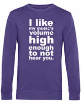 Sweater - I like my music Radical Purple