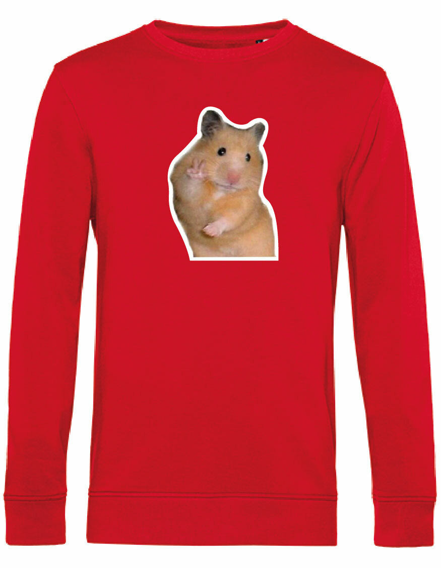Sweater - Hamster Peace Red