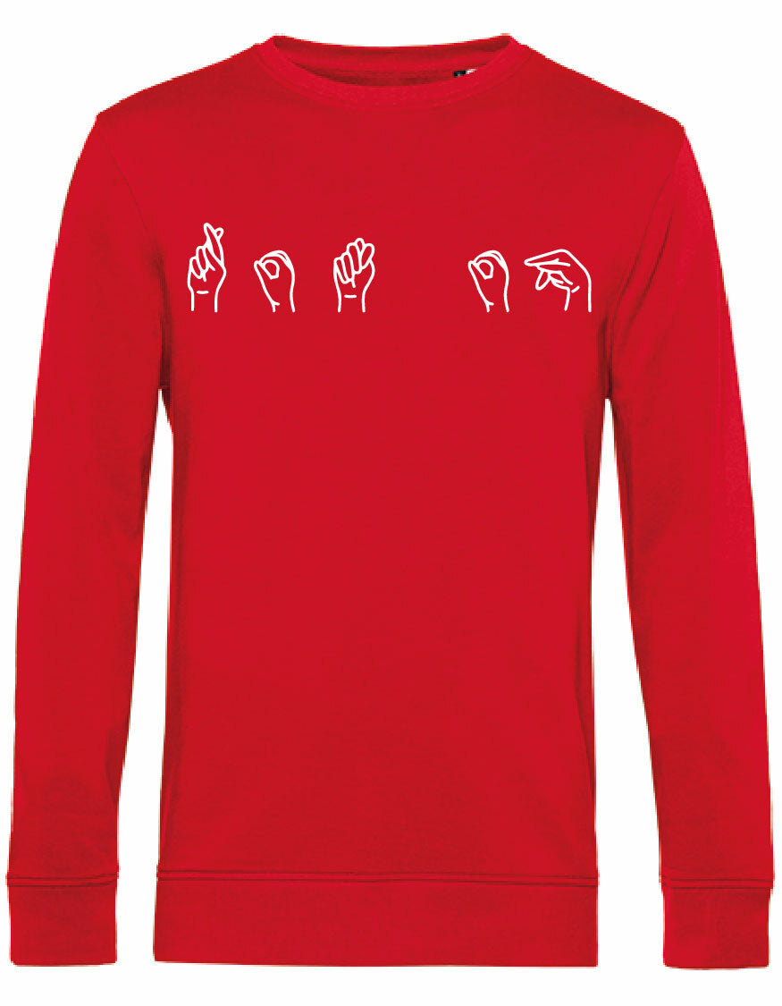 Sweater - Gebarentaal; Rot op Red